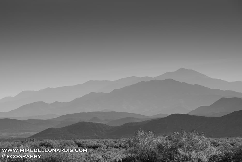 Sierra Blanca volcanic mountain range in south central New Mexico.