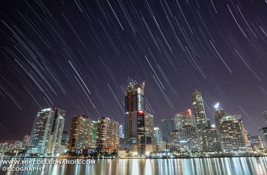 Startrails Over Miami, Florida